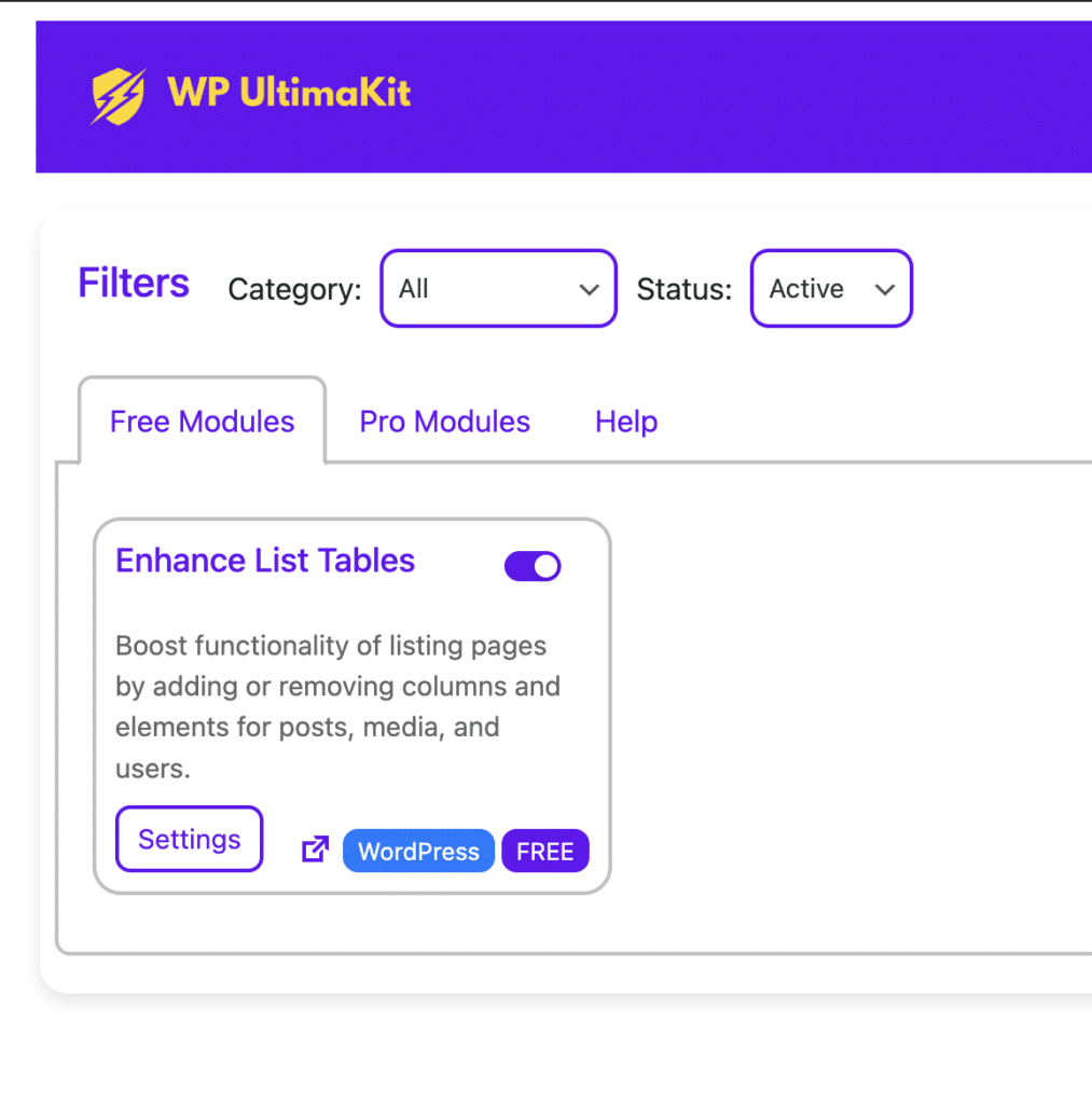 Enhance List Tables In WordPress